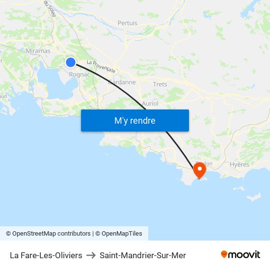 La Fare-Les-Oliviers to Saint-Mandrier-Sur-Mer map