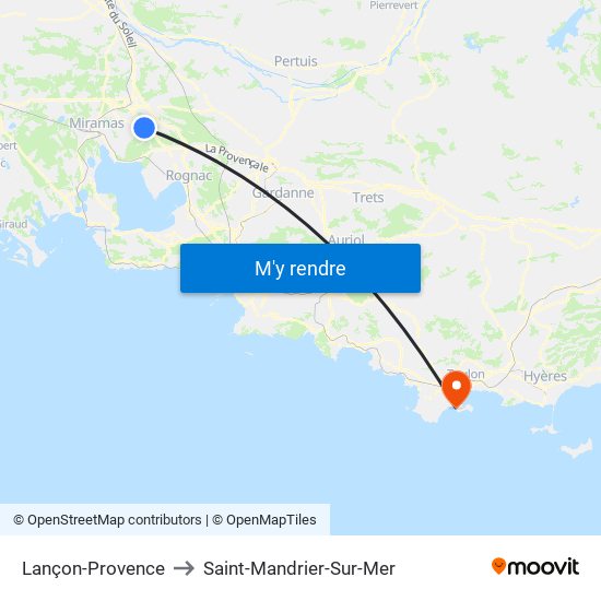 Lançon-Provence to Saint-Mandrier-Sur-Mer map