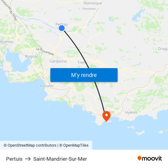 Pertuis to Saint-Mandrier-Sur-Mer map