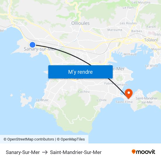 Sanary-Sur-Mer to Saint-Mandrier-Sur-Mer map