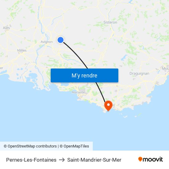 Pernes-Les-Fontaines to Saint-Mandrier-Sur-Mer map