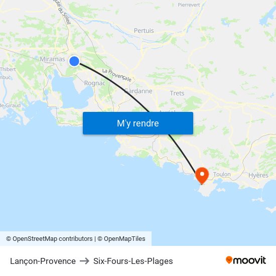 Lançon-Provence to Six-Fours-Les-Plages map