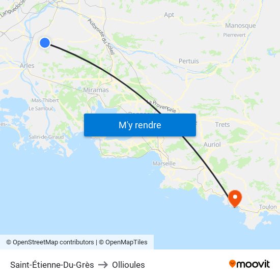 Saint-Étienne-Du-Grès to Ollioules map