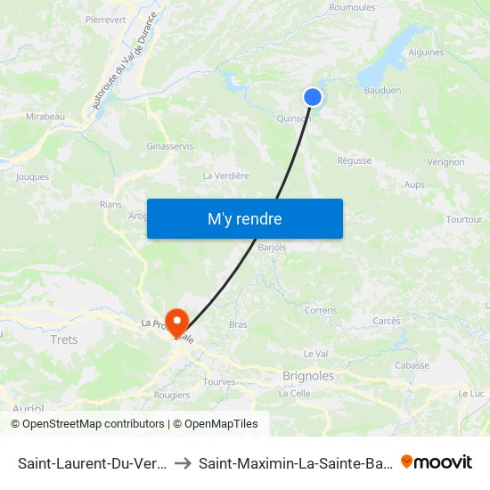 Saint-Laurent-Du-Verdon to Saint-Laurent-Du-Verdon map