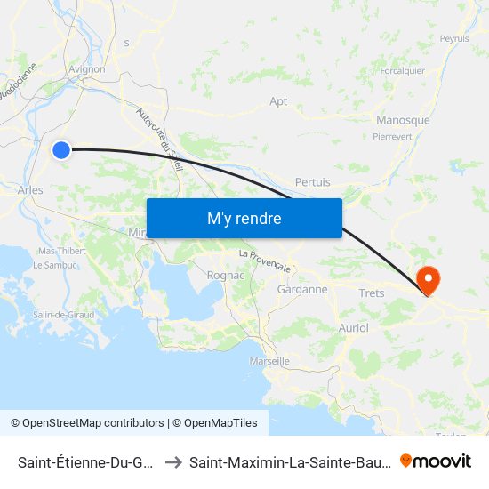Saint-Étienne-Du-Grès to Saint-Maximin-La-Sainte-Baume map