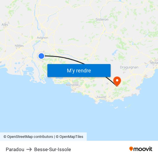 Paradou to Besse-Sur-Issole map
