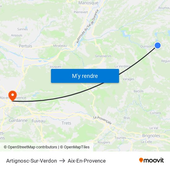 Artignosc-Sur-Verdon to Artignosc-Sur-Verdon map