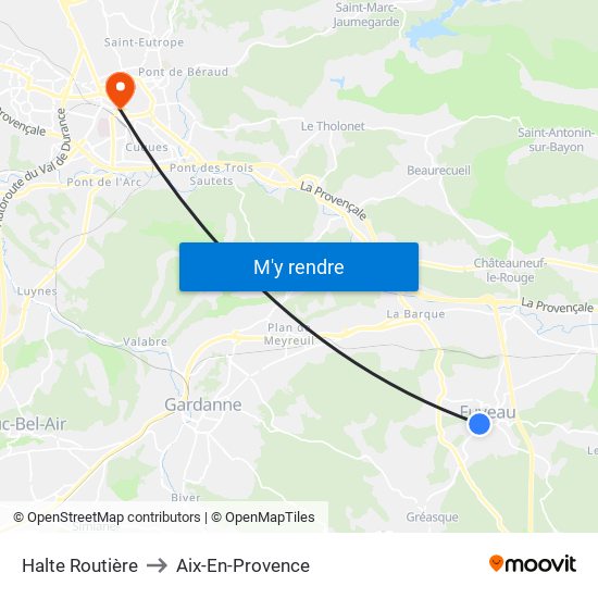 Halte Routière to Aix-En-Provence map