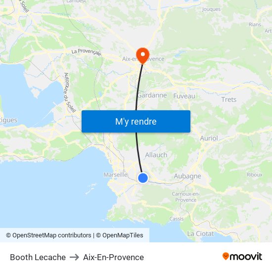 Booth Lecache to Aix-En-Provence map