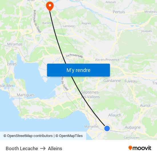 Booth Lecache to Alleins map