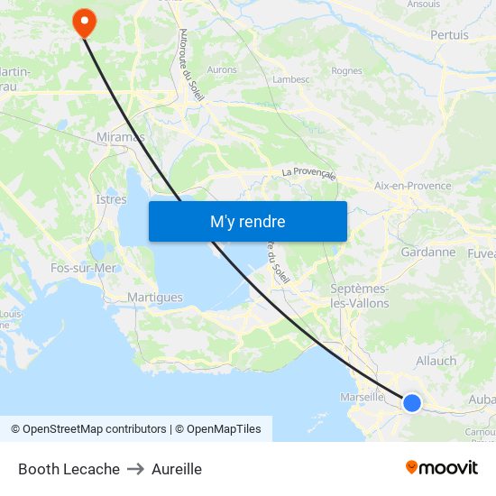 Booth Lecache to Aureille map