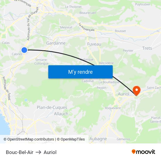 Bouc-Bel-Air to Auriol map