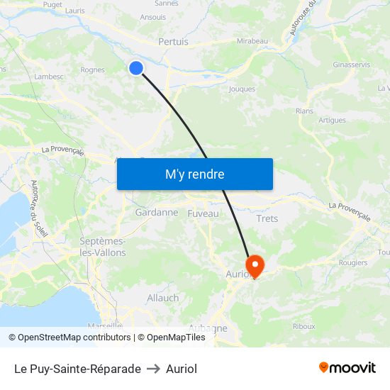 Le Puy-Sainte-Réparade to Auriol map