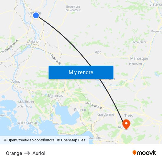 Orange to Auriol map