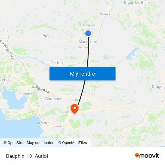 Dauphin to Auriol map