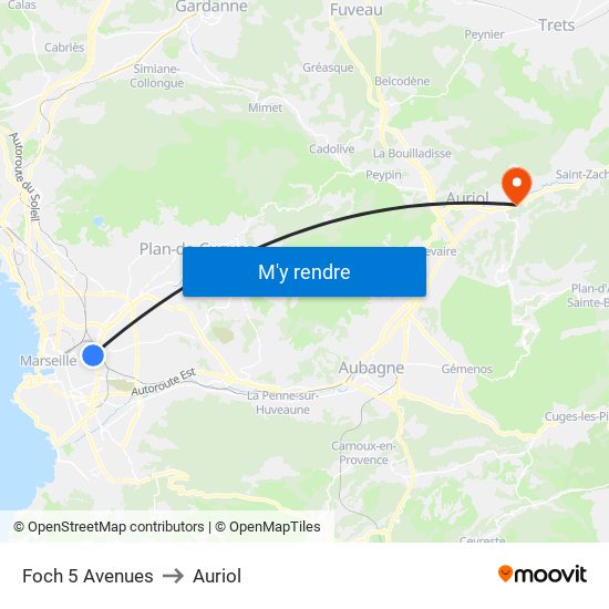 Foch 5 Avenues to Auriol map