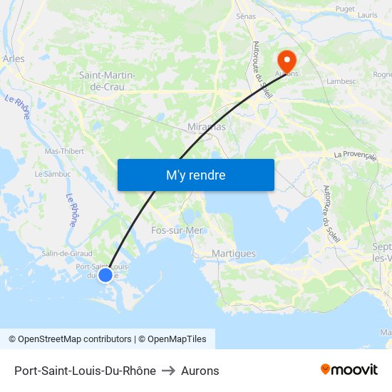 Port-Saint-Louis-Du-Rhône to Aurons map