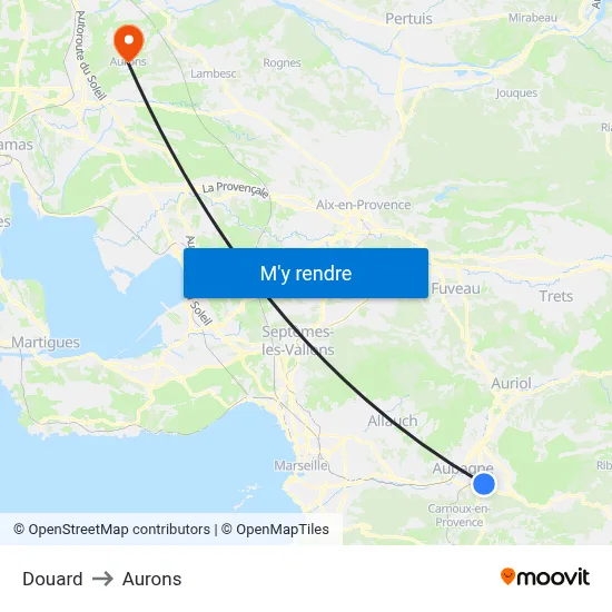 Douard to Aurons map