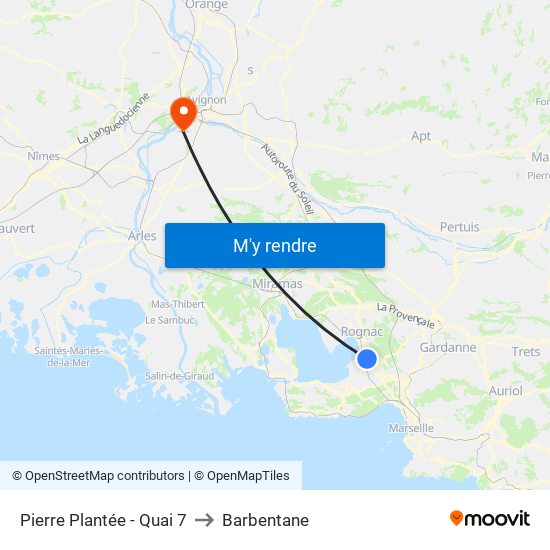 Pierre Plantée - Quai 7 to Barbentane map