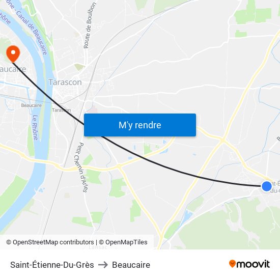 Saint-Étienne-Du-Grès to Beaucaire map