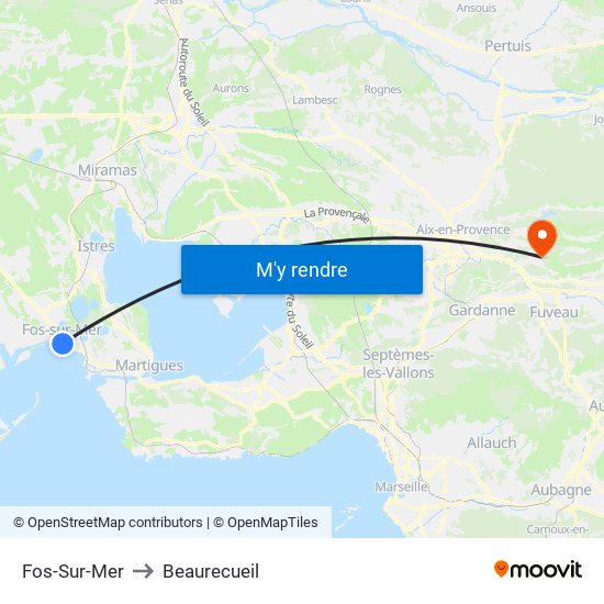Fos-Sur-Mer to Beaurecueil map