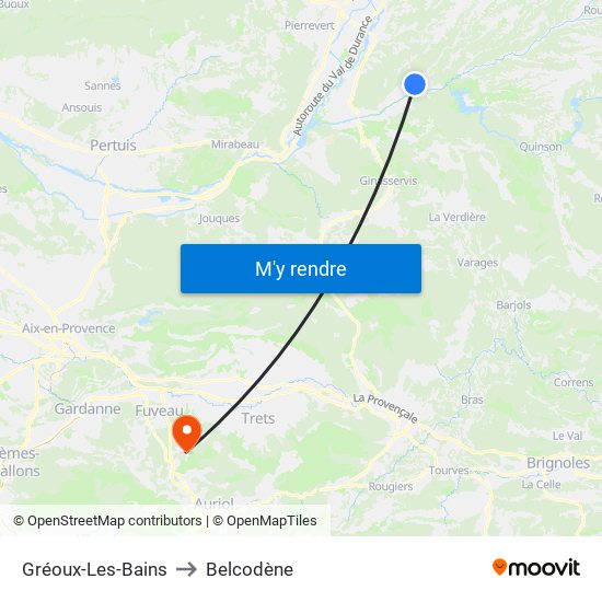 Gréoux-Les-Bains to Gréoux-Les-Bains map