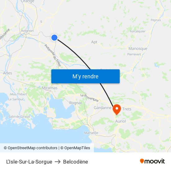 L'Isle-Sur-La-Sorgue to L'Isle-Sur-La-Sorgue map
