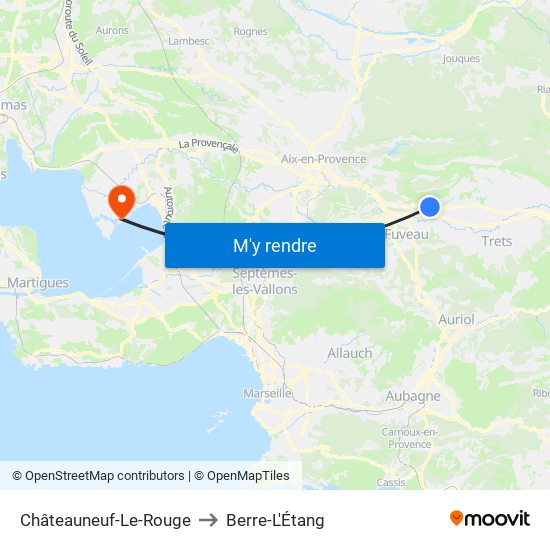 Châteauneuf-Le-Rouge to Berre-L'Étang map