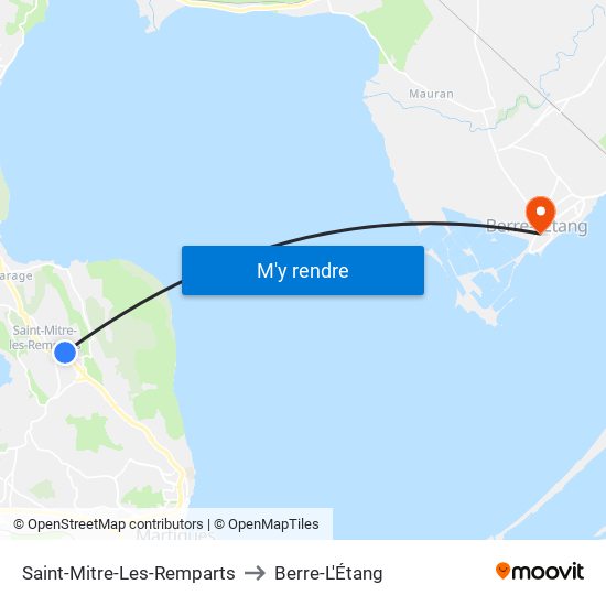 Saint-Mitre-Les-Remparts to Berre-L'Étang map