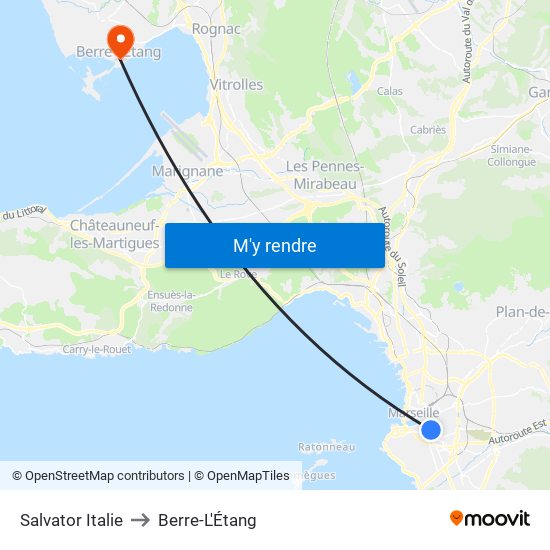 Salvator Italie to Berre-L'Étang map