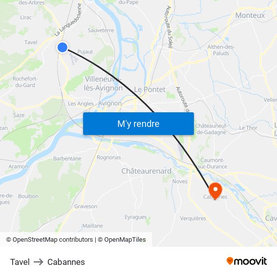 Tavel to Cabannes map