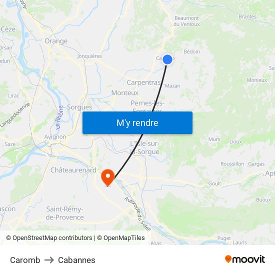 Caromb to Cabannes map