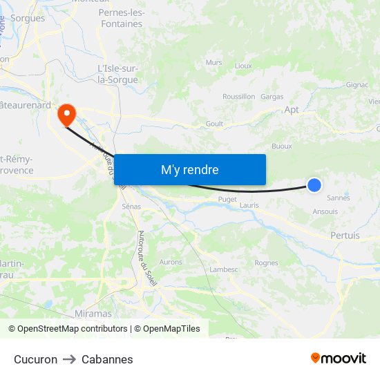 Cucuron to Cabannes map
