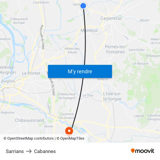 Sarrians to Sarrians map