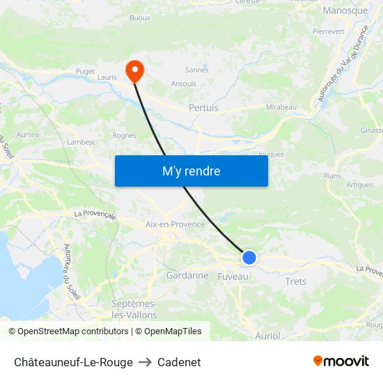 Châteauneuf-Le-Rouge to Cadenet map