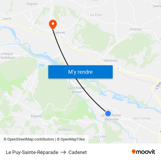 Le Puy-Sainte-Réparade to Cadenet map