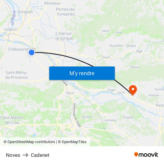 Noves to Cadenet map