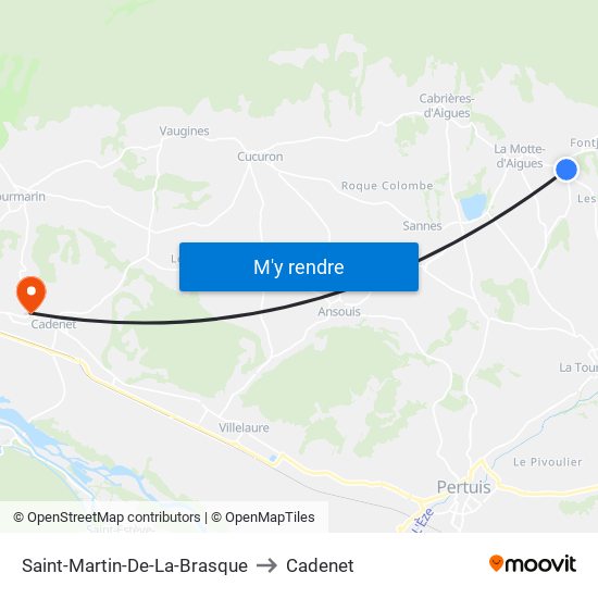 Saint-Martin-De-La-Brasque to Cadenet map