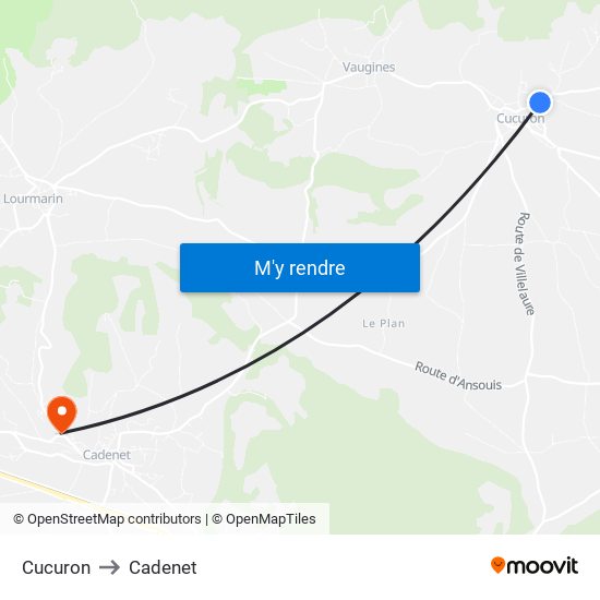 Cucuron to Cadenet map