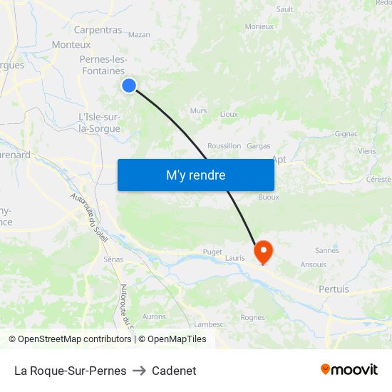 La Roque-Sur-Pernes to Cadenet map