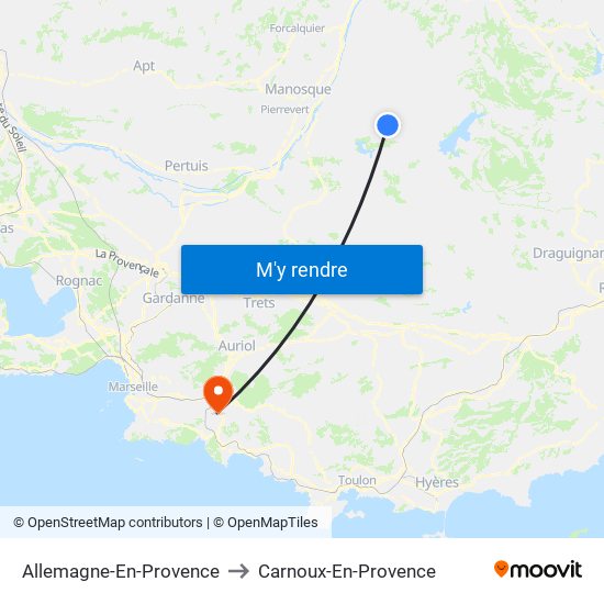 Allemagne-En-Provence to Carnoux-En-Provence map