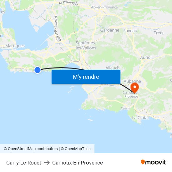 Carry-Le-Rouet to Carnoux-En-Provence map