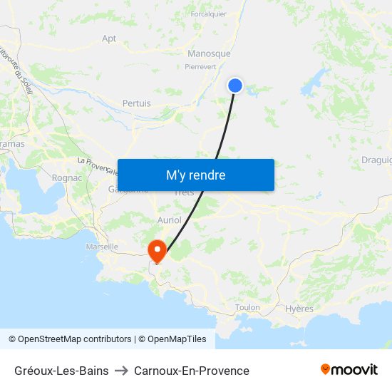 Gréoux-Les-Bains to Carnoux-En-Provence map