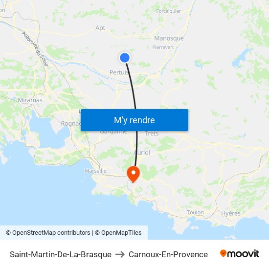 Saint-Martin-De-La-Brasque to Carnoux-En-Provence map