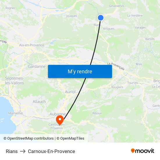 Rians to Carnoux-En-Provence map