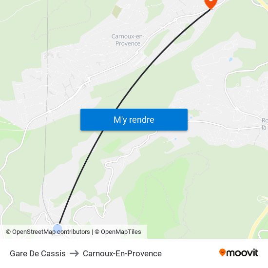 Gare De Cassis to Carnoux-En-Provence map