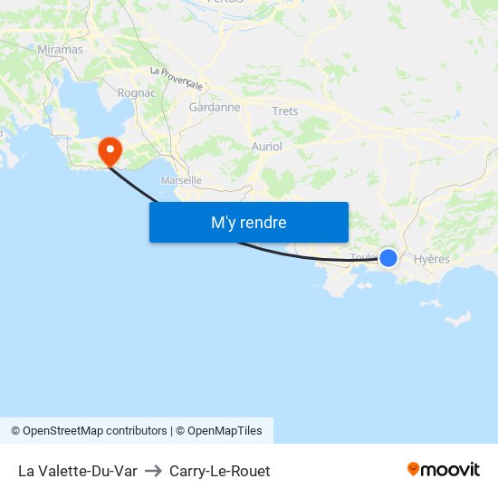 La Valette-Du-Var to Carry-Le-Rouet map