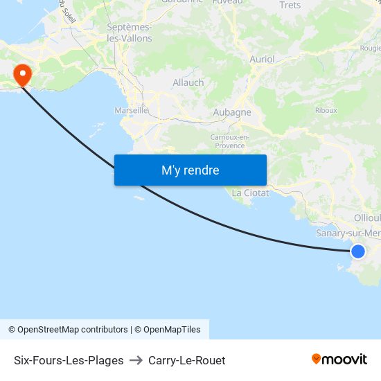 Six-Fours-Les-Plages to Carry-Le-Rouet map