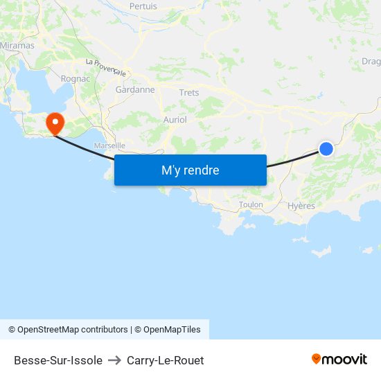 Besse-Sur-Issole to Carry-Le-Rouet map