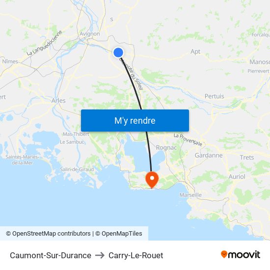 Caumont-Sur-Durance to Carry-Le-Rouet map